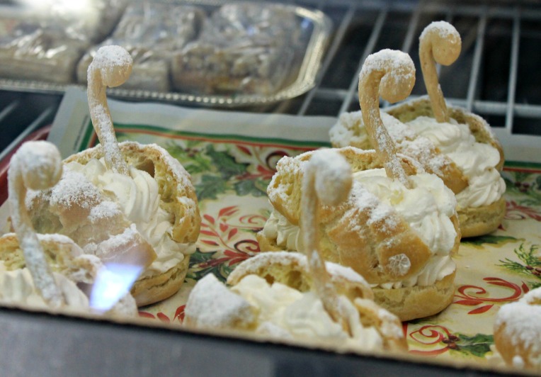 swan pastries
