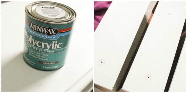Polycrylic Topcoat - How to turn a dresser into a vanity