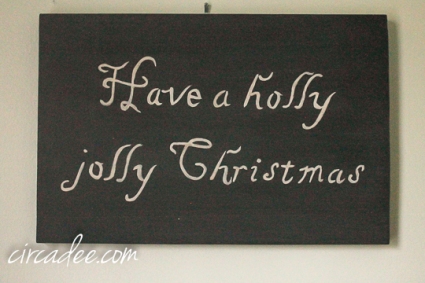 holly jolly Christmas sign-5250